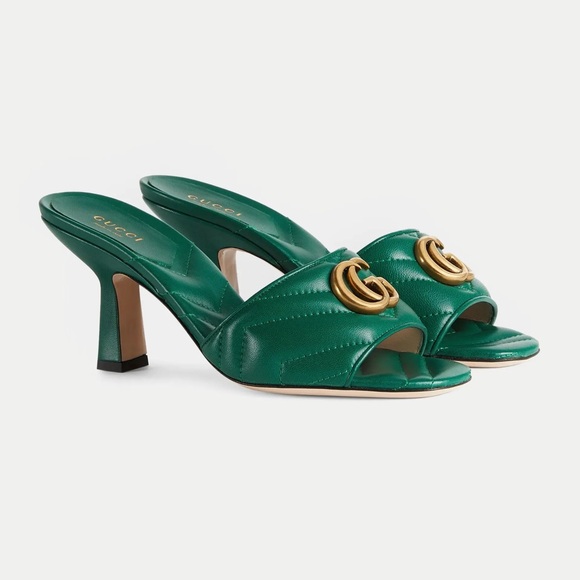 Gucci Marmont Green Leather Mule! - Picture 1 of 4